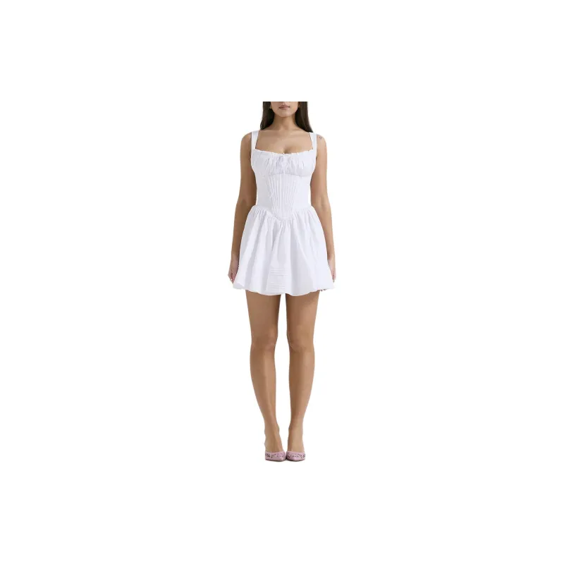 HOUSE OF CB NATASSIA Slip Dress Women's White/White-2