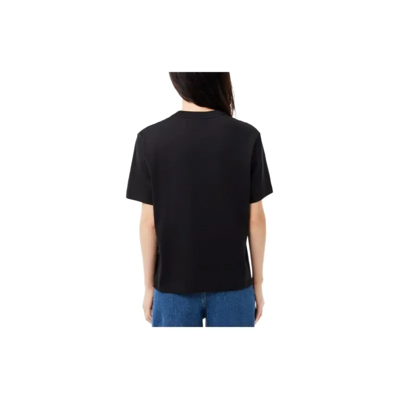 LACOSTE Logo patch Cotton T shirt-3