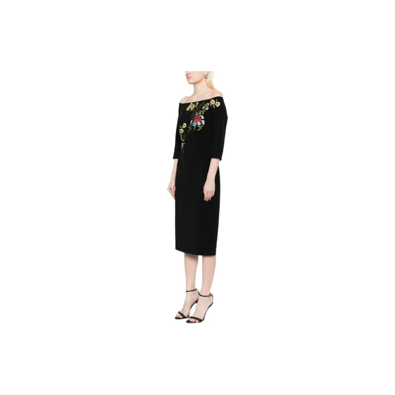 Sachin & Babi Fatima Floral embroidered Midi Dress-3