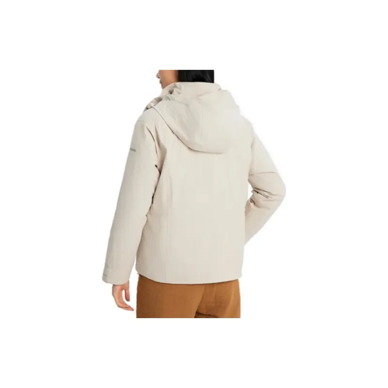Columbia Omni Heat Water Resistant Windproof Water Repellent Wear Resistant Windbreaker Jacket Women's Ecru-2