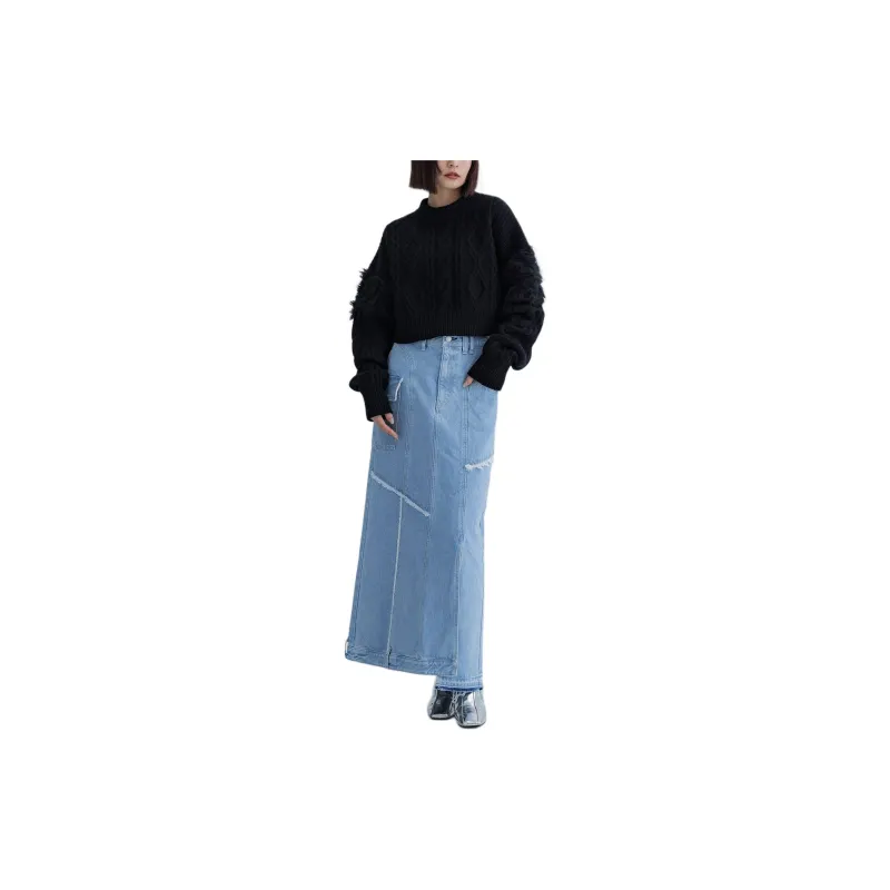 UNITED TOKYO Denim Long Skirts Women's Blue-1