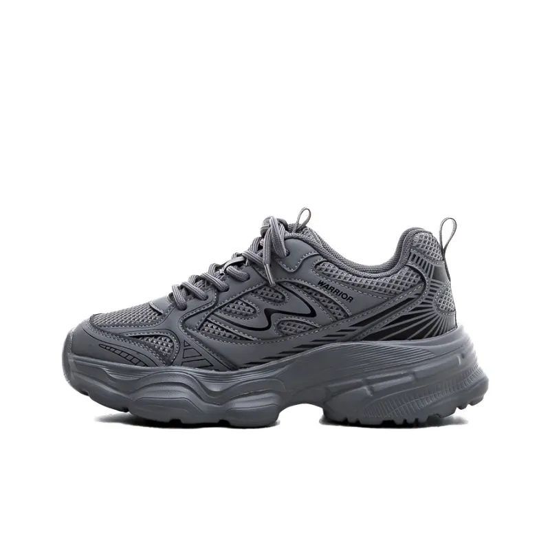 WARRIOR Chunky Sneakers Women's Low Top Black-0