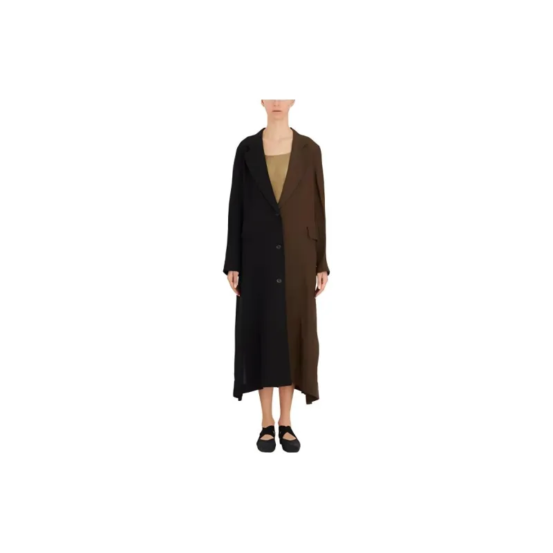 UMA WANG Two-tone Single-breasted Coat-1