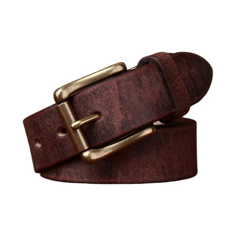 JEANSWEST Cow Leather Leather Belts Men's 3.5cm-2