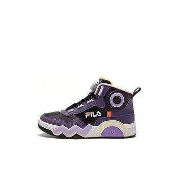 FILA KIDS Durable Warm Mid Top Kids' Running Shoes Black Purple Kids'