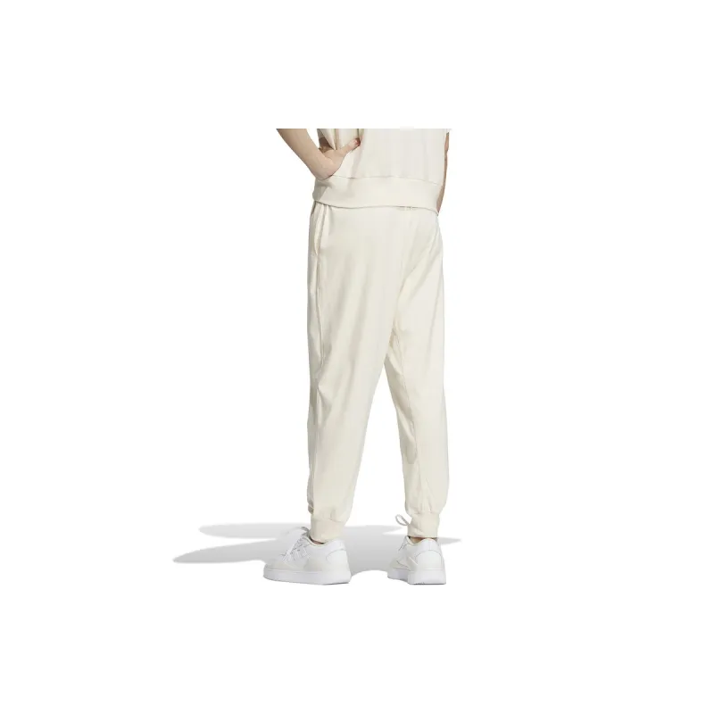 Adidas SS24 Knitted Sports Pants Women's Milk White-2