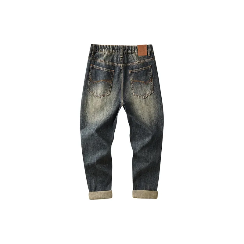 HIPANDA Jeans Men's Vintage Blue-1