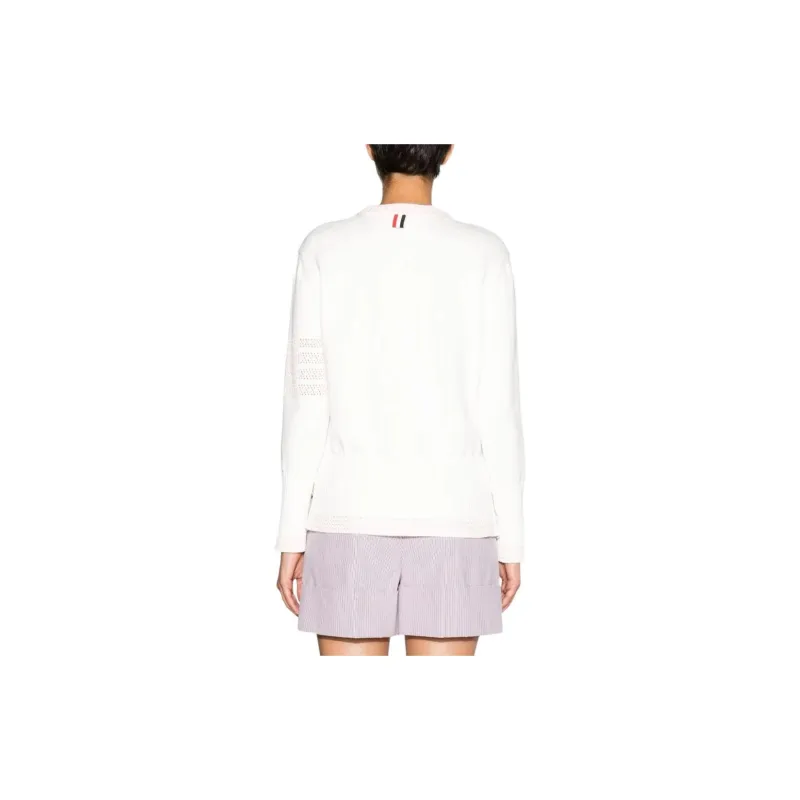 THOM BROWNE 4 Bar Striped Crewneck Knitted Jumper-2