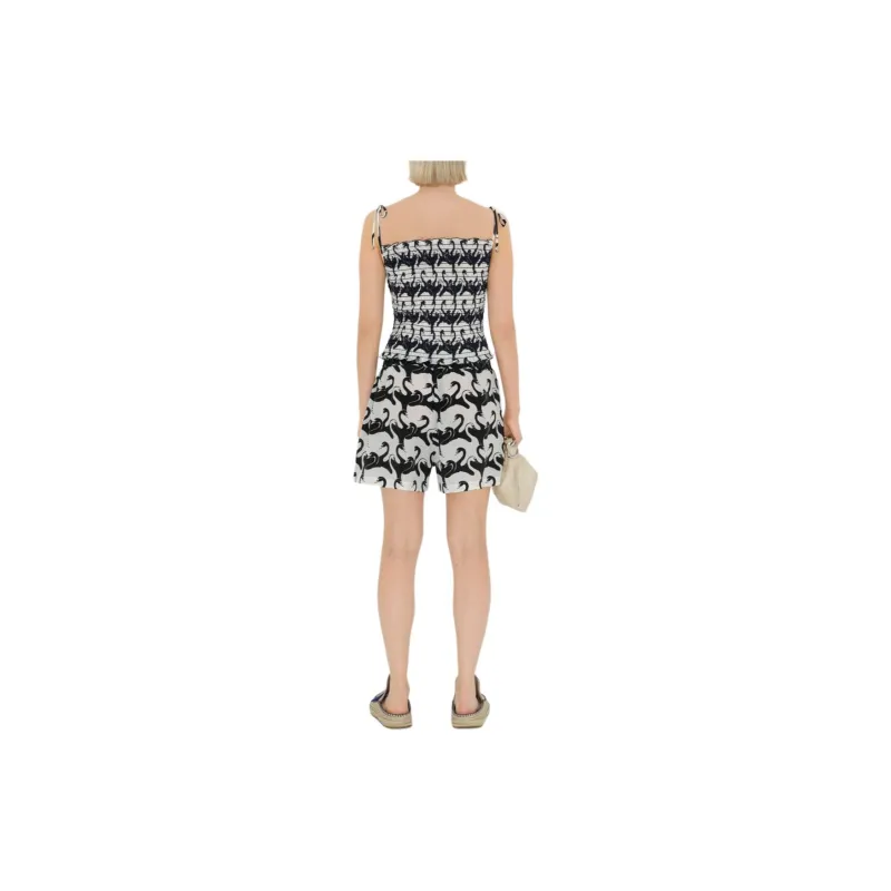 Burberry Casual Shorts Women's Black White-3