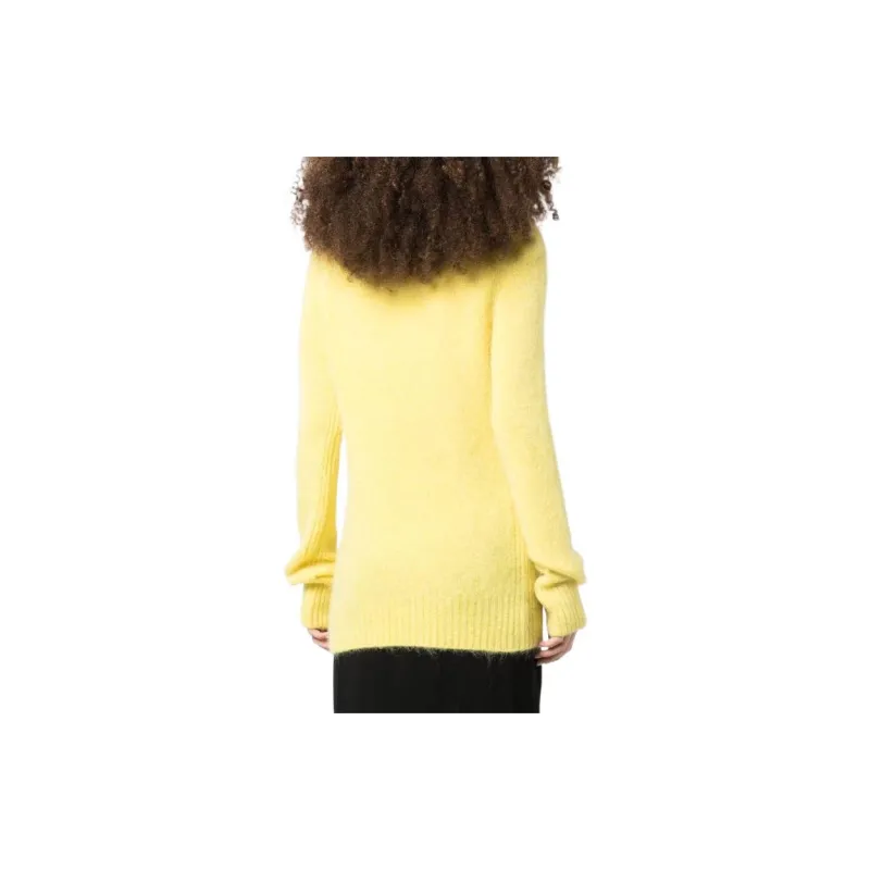 GANNI FW22 Slim Fit Sweater Women's Yellow-4