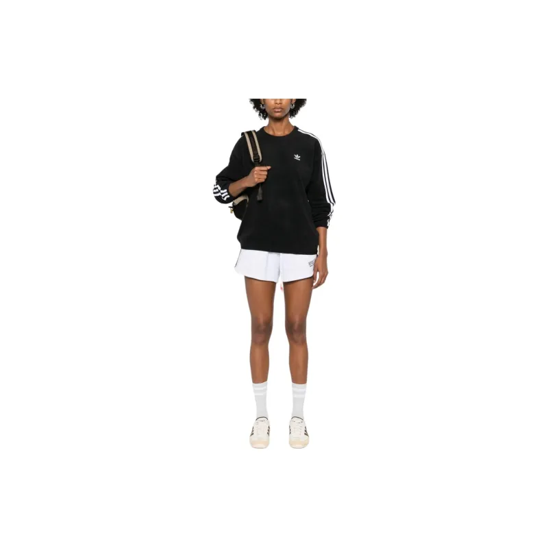 Adidas Women's Polar Fleece Crew Loose Sweatshirt Black-1