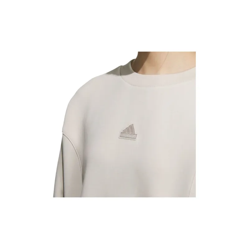 Adidas SMALL LOGO DOUBLEKNIT CREW SWEAT Sweatshirt Women's Bauxite Brown-4