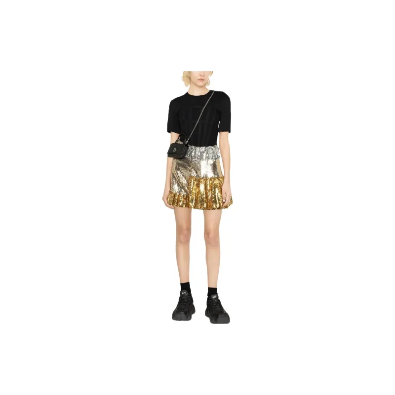 Paco Rabanne Ruffled Paillette Embellished Mini Skirt-2