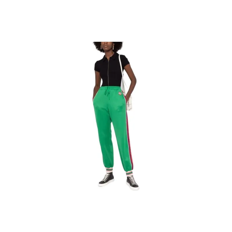 GUCCI SS22 Knitted Sports Pants Women's Green-1