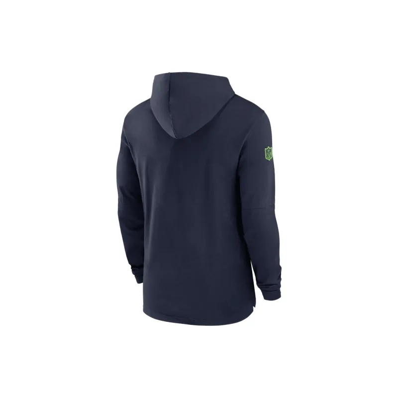 Nike Seattle Seahawks Sideline Men's Nike Dri FIT Nfl Long Sleeve Hooded Top-1