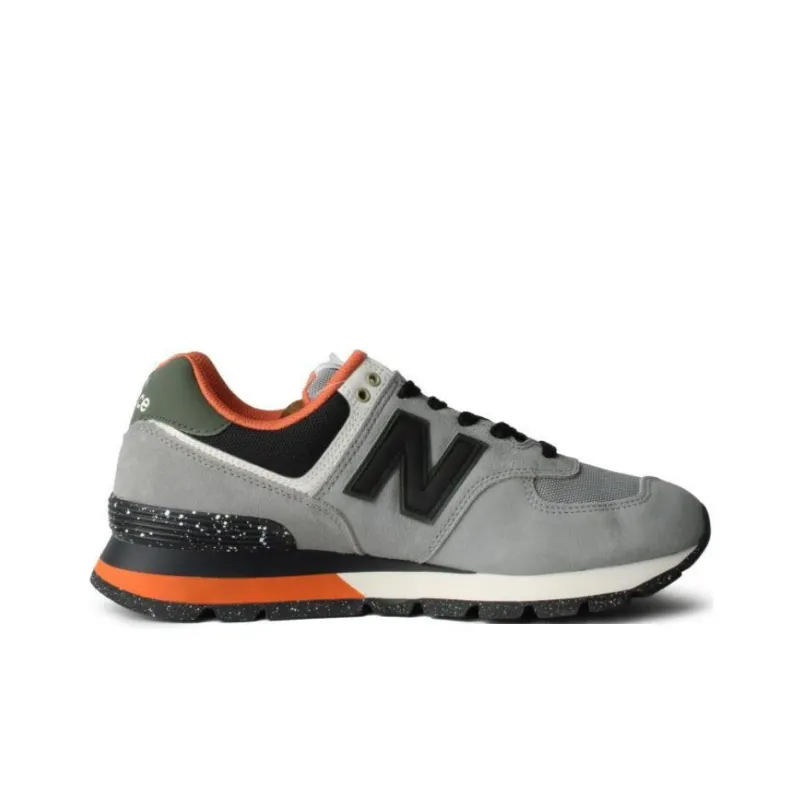 New Balance 574 Grey Black Orange-1