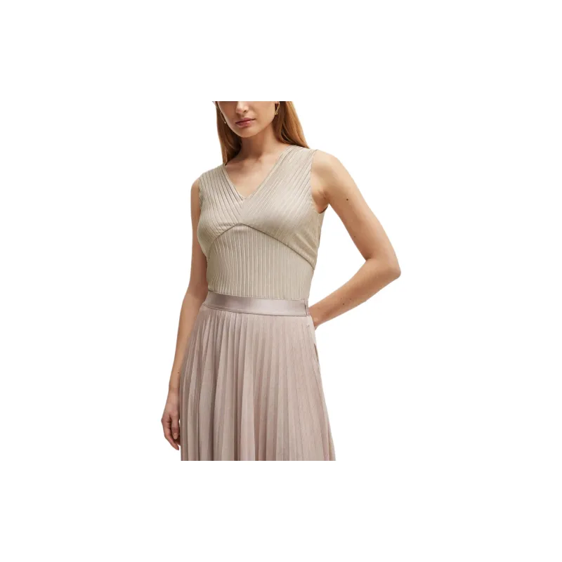 HUGO BOSS Tank Tops Women's Light Beige-2