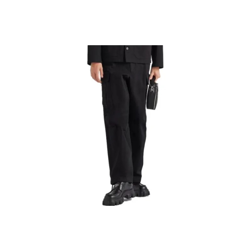 PRADA Cargo Pants Men Black-3