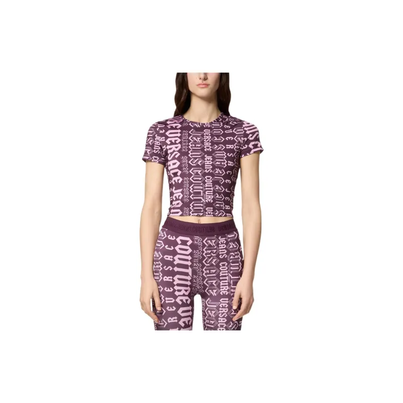 VERSACE JEANS COUTURE Logo Print Crop Top-2