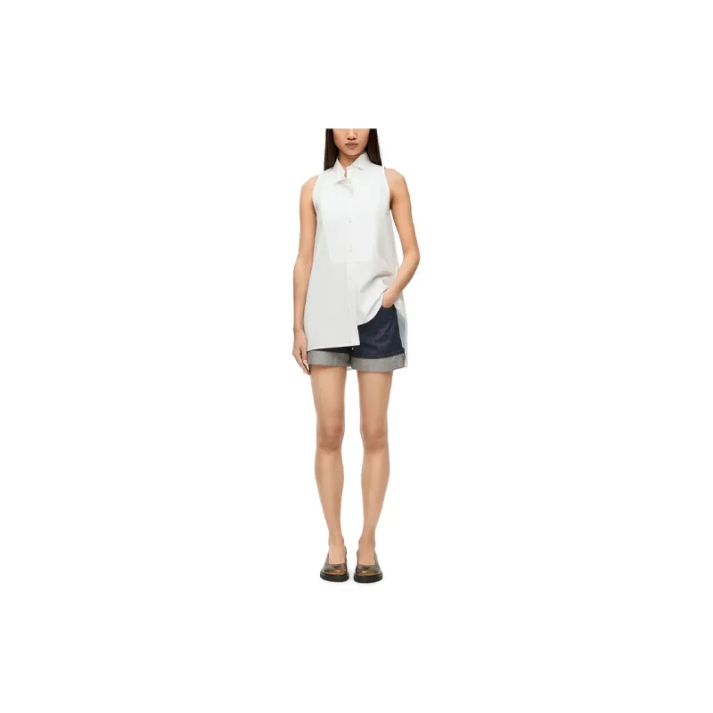 LOEWE Turn Up Shorts 'Raw Denim'-1