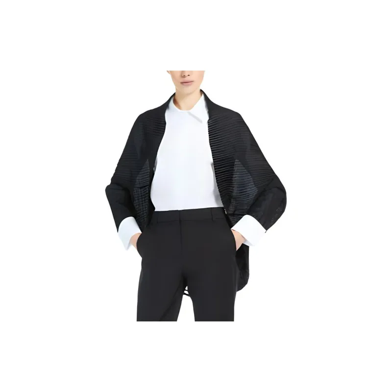 MaxMara Vesuvio Pleated Open Front Shrug-1