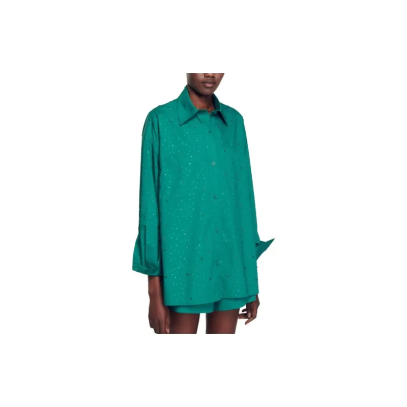 Sandro Shirts Women's 810/Jadeite Green-2