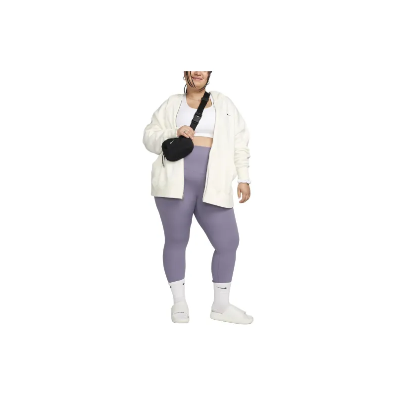 Nike OneWomen's High-Waisted Crop Leggings Plus Size Casual Pants Women's Purple-2