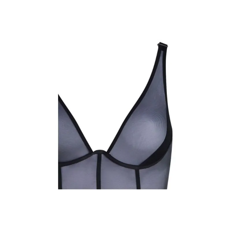 KARL LAGERFELD / Karl Lagerfeld Jeans Sheer Underwired Bodysuit-2