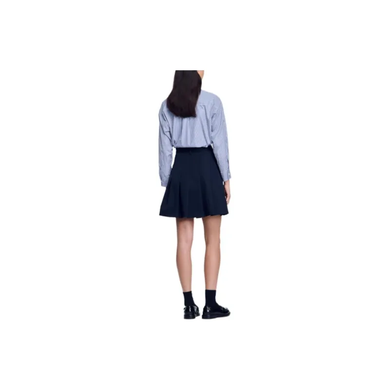 Sandro Pleated Mini Skirt-3