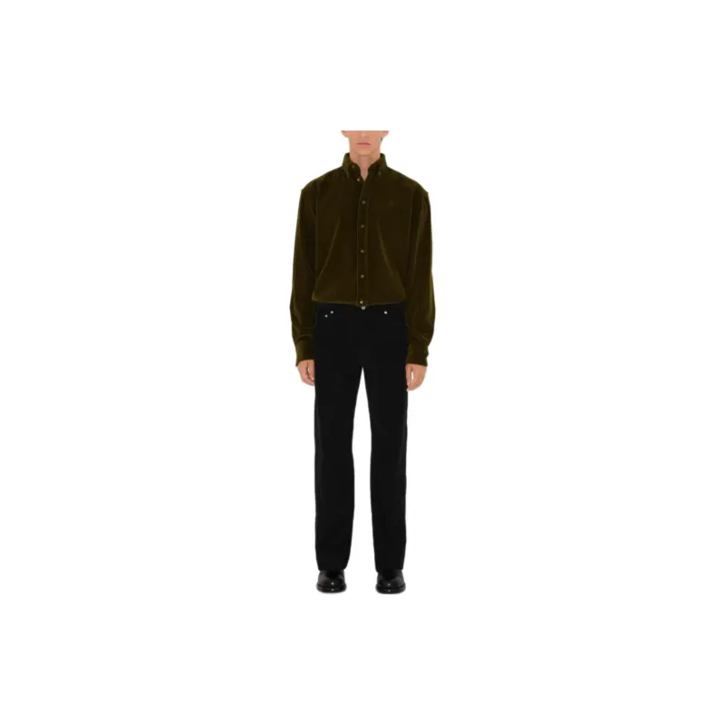 Burberry FW24 Shirt Men's Olive Green-1
