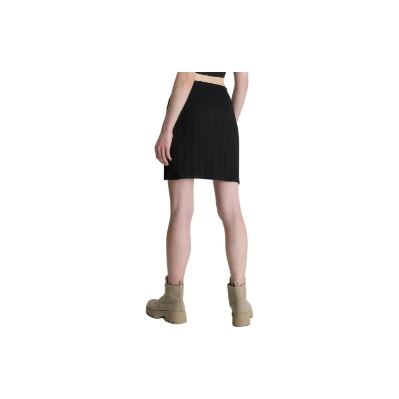 Calvin Klein Logo patch Cotton Skirt-3