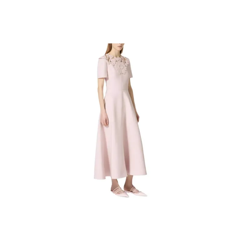 Valentino Garavani Short-Sleeved Flared Midi Dress-4