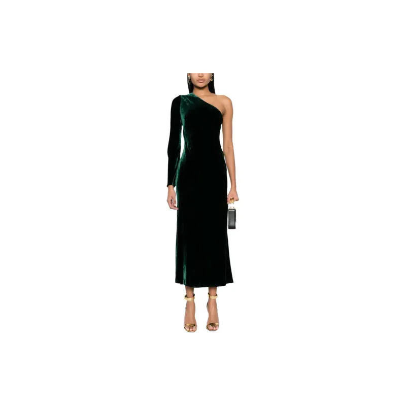 Polo Ralph Lauren Lacee One shoulder Velvet Dress-2