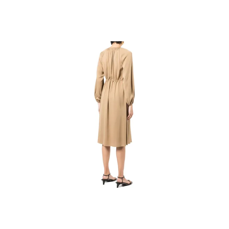 THEORY Long-Sleeved Dresses Women's Khaki-2