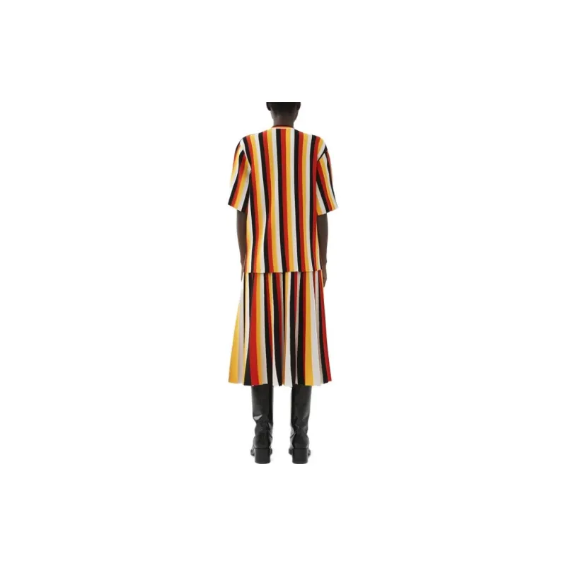 Chloé Pleated Flared Midi Skirt-2