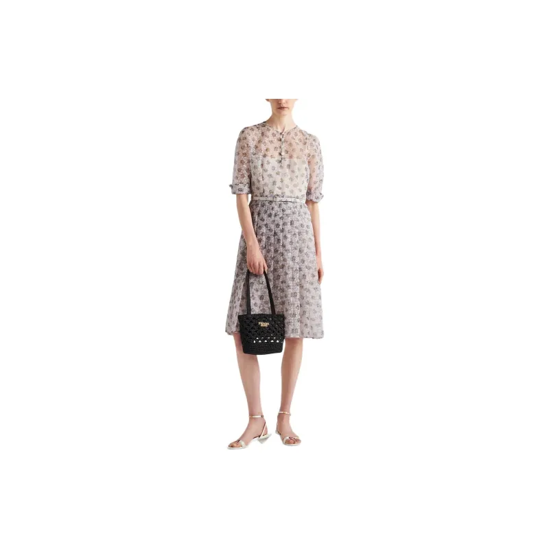 PRADA Floral print Midi Dress-1