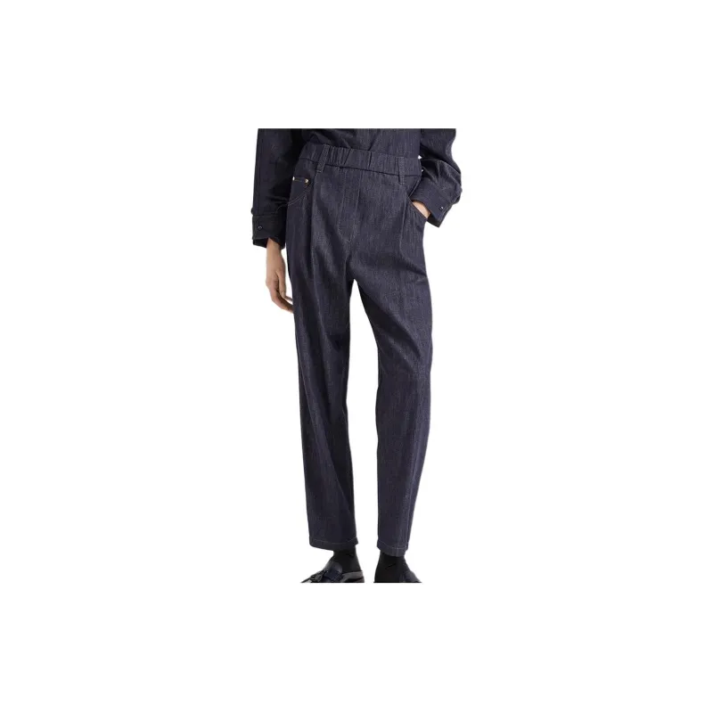 Brunello Cucinelli Elasticated waist Tapered Jeans-2