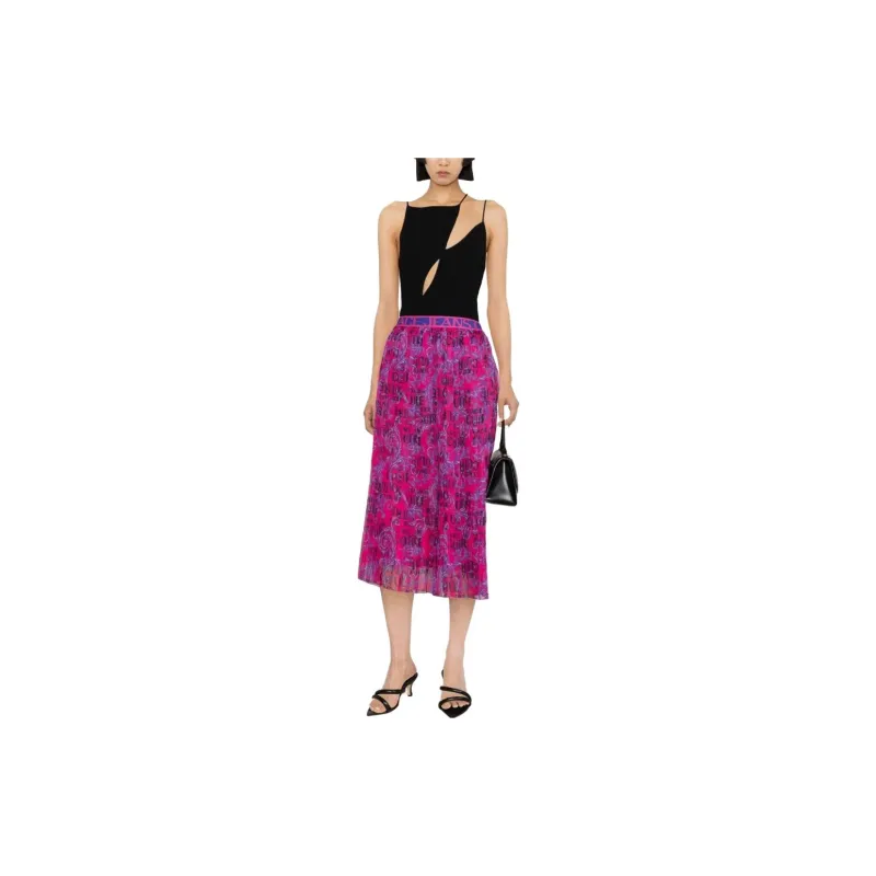 VERSACE JEANS COUTURE Logo Couture Pleated Miniskirt-1
