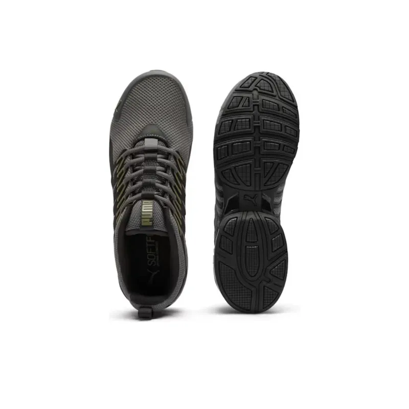 PUMA Voltaic Evo Anti Slip Wear Resistant Low Top Running Shoes Men's Gray Black-3