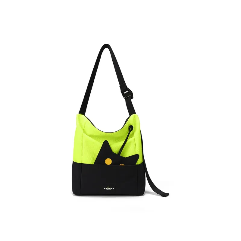 NOXXON Nylon Fabric Tote Bag Shoulder Bag Regular Women's Khaki/Neon Green-2