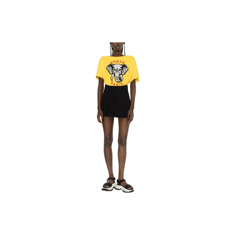KENZO Motif Embroidered Crewneck T Shirt-1