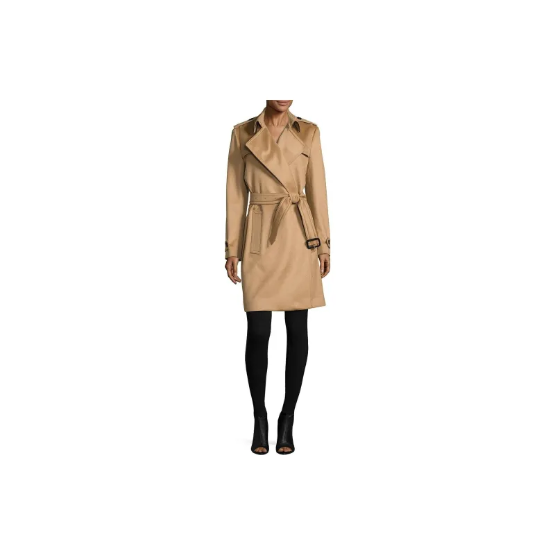 Burberry FW22 Velvet feel Coat Women's Beige-2