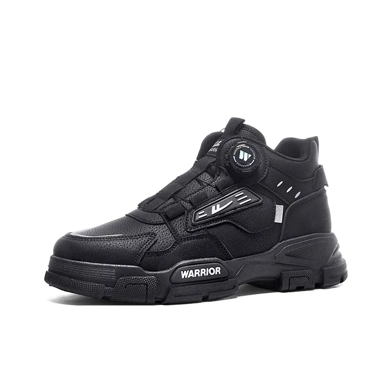 Warrior Anti Slip Wear Resistant High Top Mountaineering & Hiking Shoes Men's Black-1