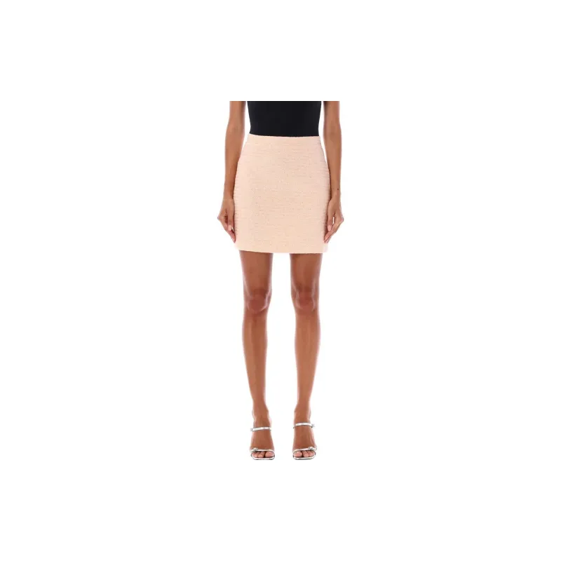 Alessandra Rich Embellished Tweed Mini Skirt-2