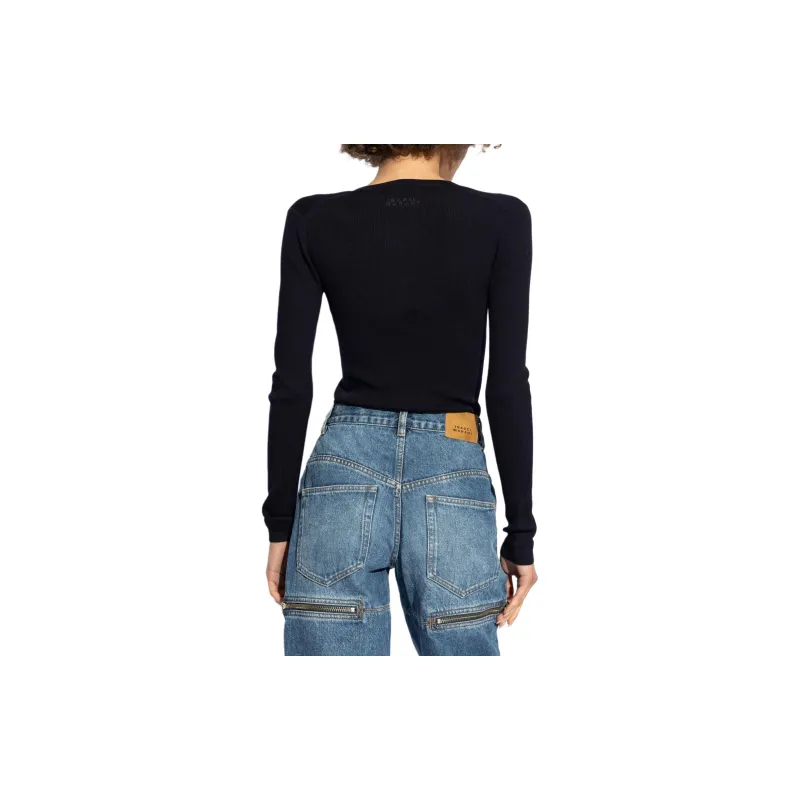 ISABEL MARANT Estine Buttoned Knitted Top-2