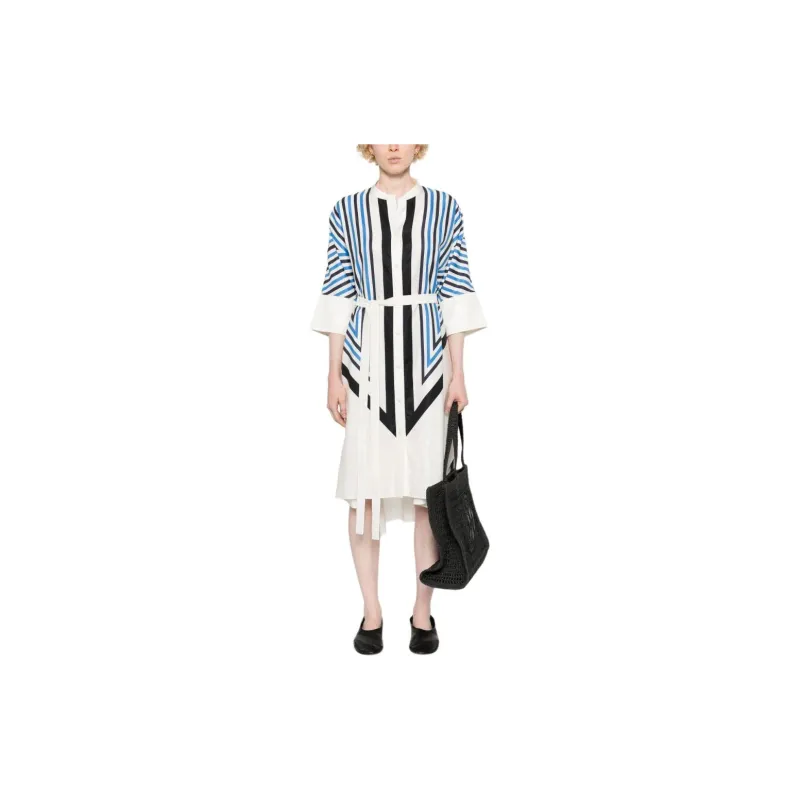 JOSEPH Dania Striped Shirtdress-1