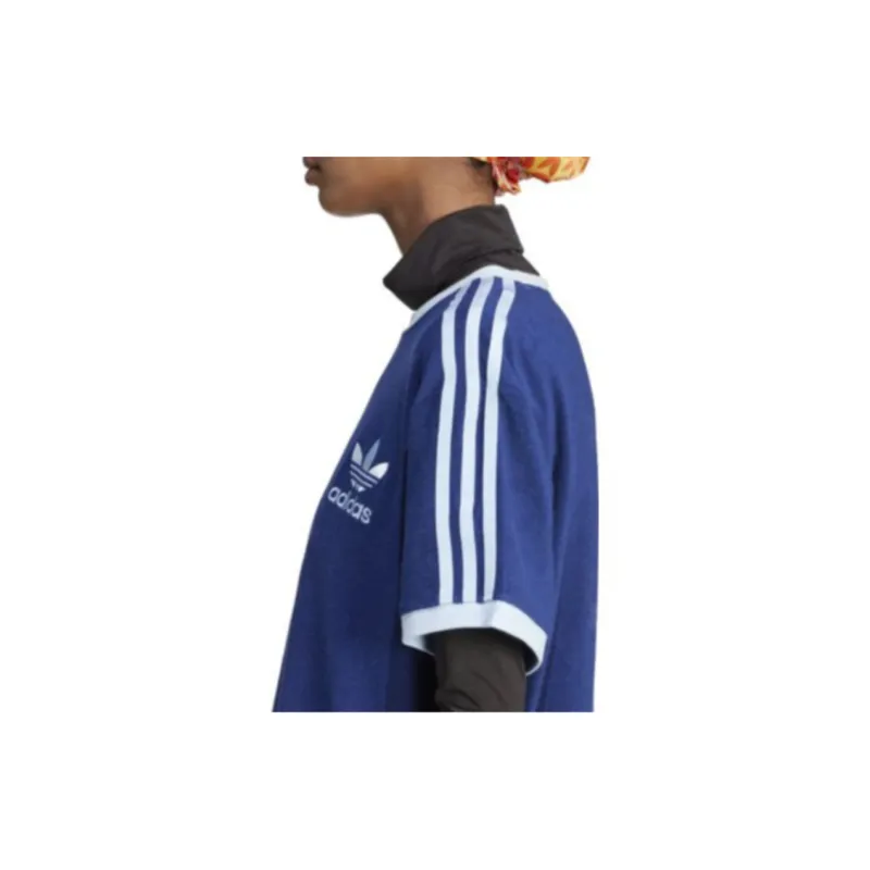 Adidas Originals Shamrock Retro Stripes T Shirt Women's Blue-4