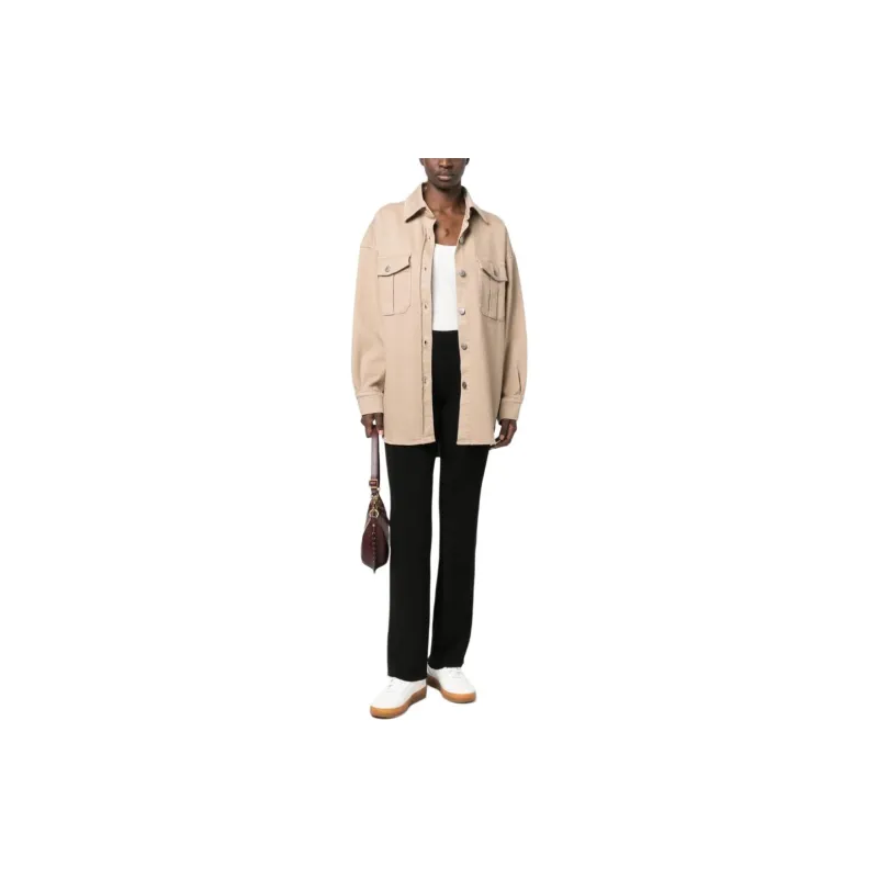 PAROSH Denim Jacket Women's Beige-1