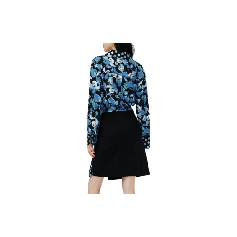 DVF Diane Von Furstenberg SS24 Long-Sleeved Dresses Women's Sapphire Blue-5