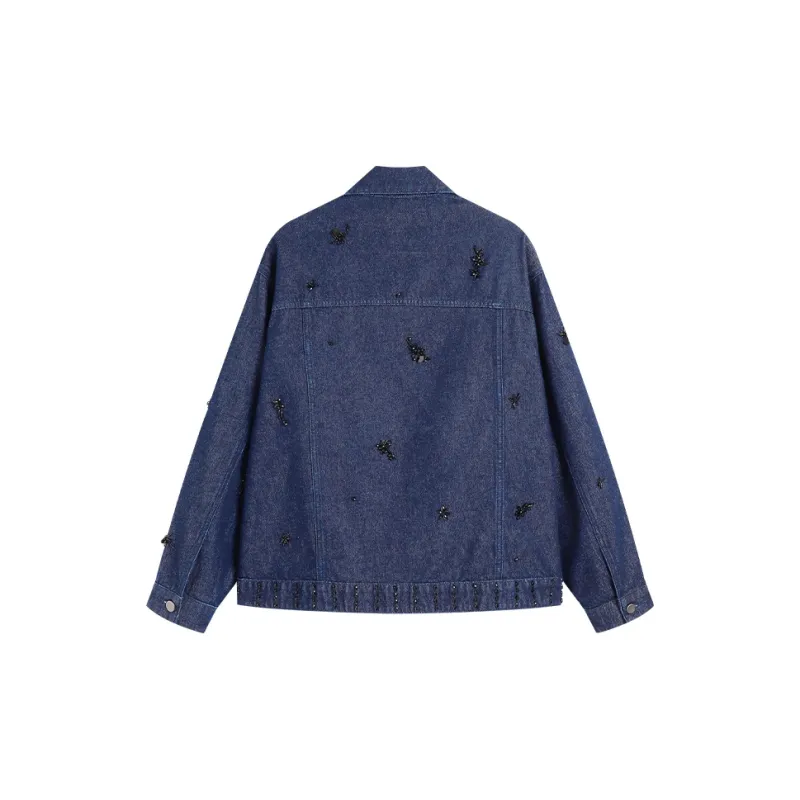 AMAZING SONG Denim Jacket Women's Collegiate Blue-1